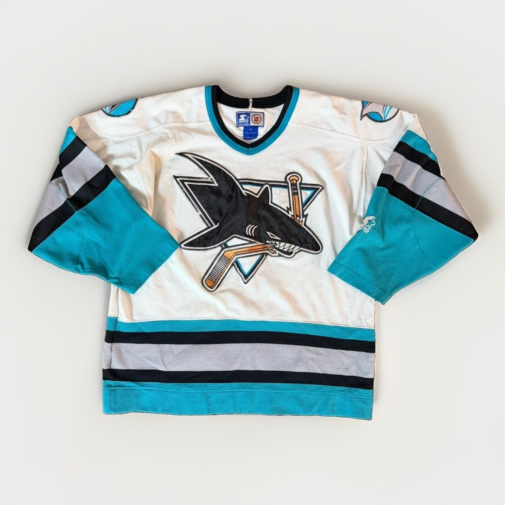 Vintage 1990s Starter San Jose Sharks NHL Hockey Jersey Men's Size M